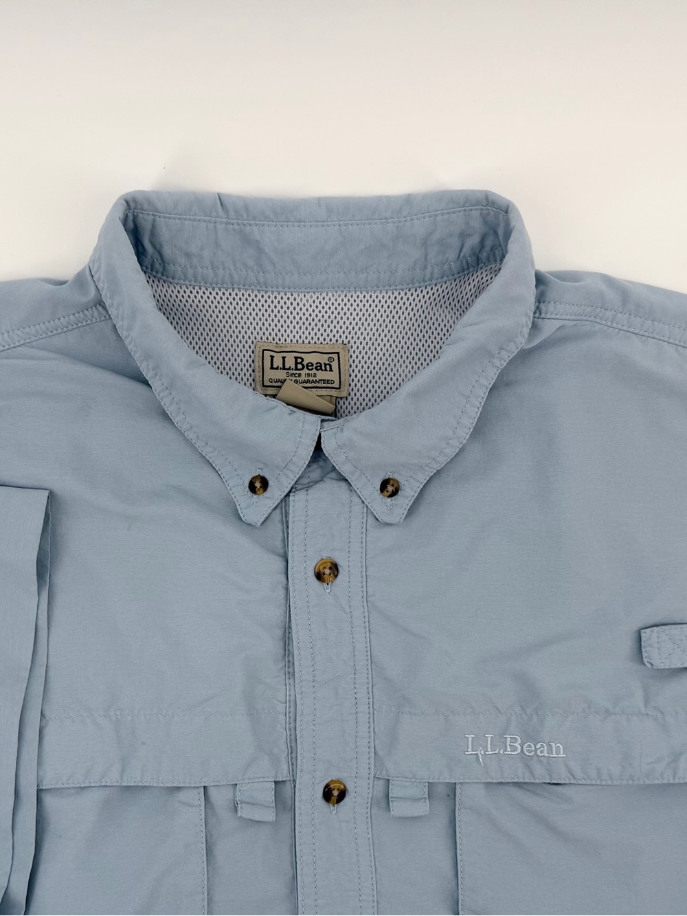 L.L. Bean Men’s Pale Blue Button-Down Casual Shirt Men’s XXL Tall